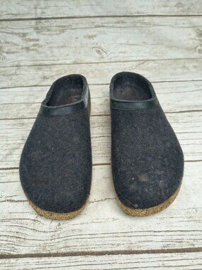 Haflinger Pure New Wool Felt Clogs Cork Sole Size 46
